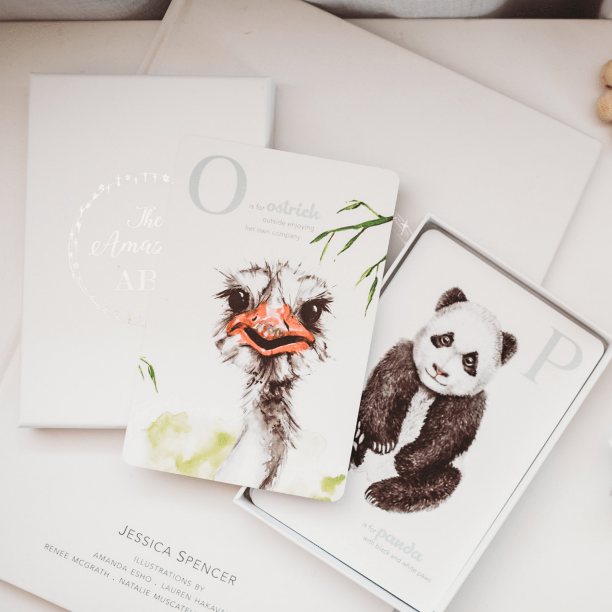 The Amazing ABC Flash Cards – Watercolor Alphabet Learning for Toddlers & Preschoolers - Adored Illustrations by Rosebud & Jo