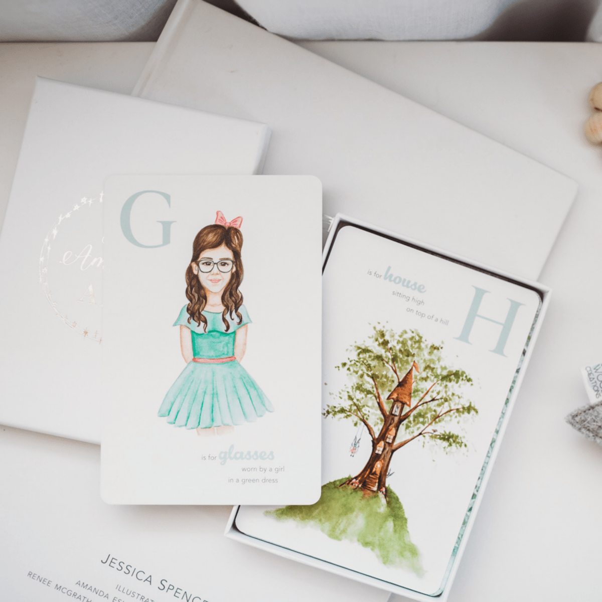 The Amazing ABC Flash Cards – Watercolor Alphabet Learning for Toddlers & Preschoolers - Adored Illustrations by Rosebud & Jo