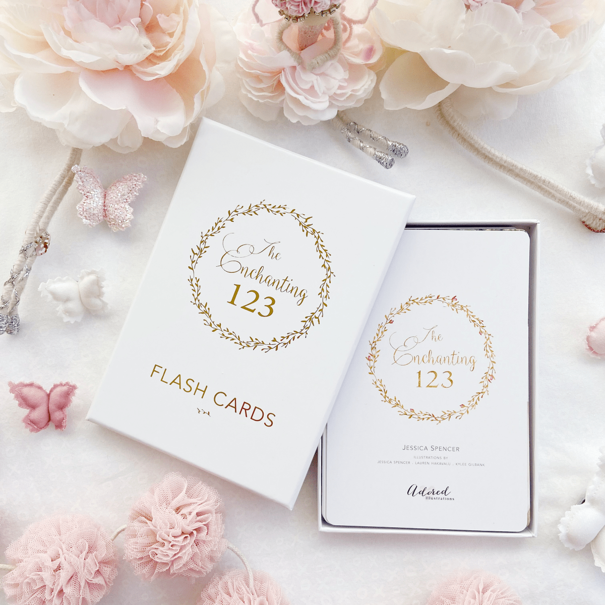 The Enchanting 123 Flash Cards - Learning for Toddlers and Preschoolers - Adored Illustrations Toys sold by Rosebud & Jo