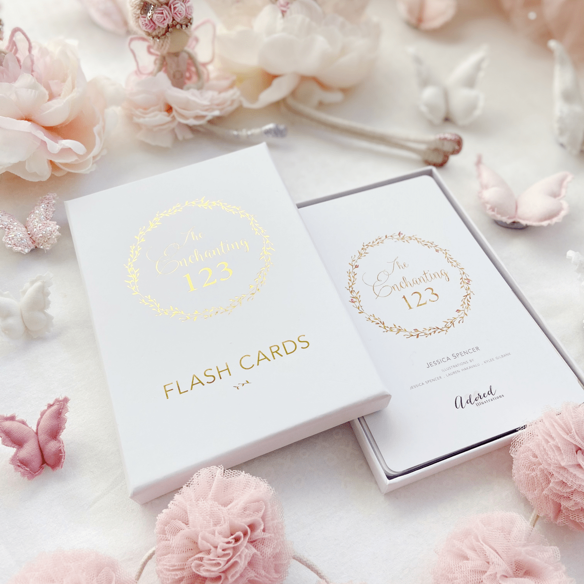 The Enchanting 123 Flash Cards - Learning for Toddlers and Preschoolers - Adored Illustrations Toys sold by Rosebud & Jo