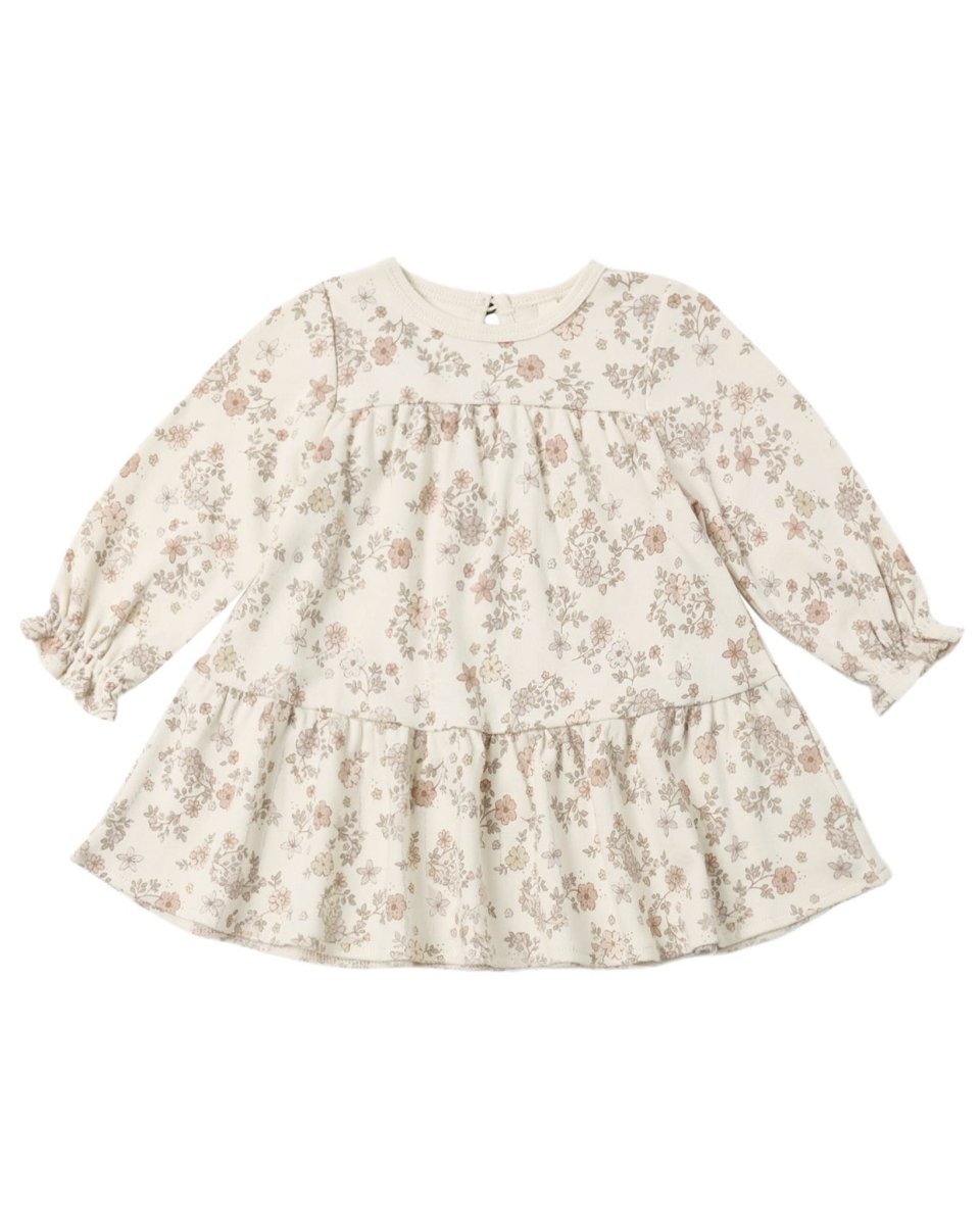 Tiered Jersey Dress || Floral Vine - Quincy Mae Dresses sold by Rosebud & Jo