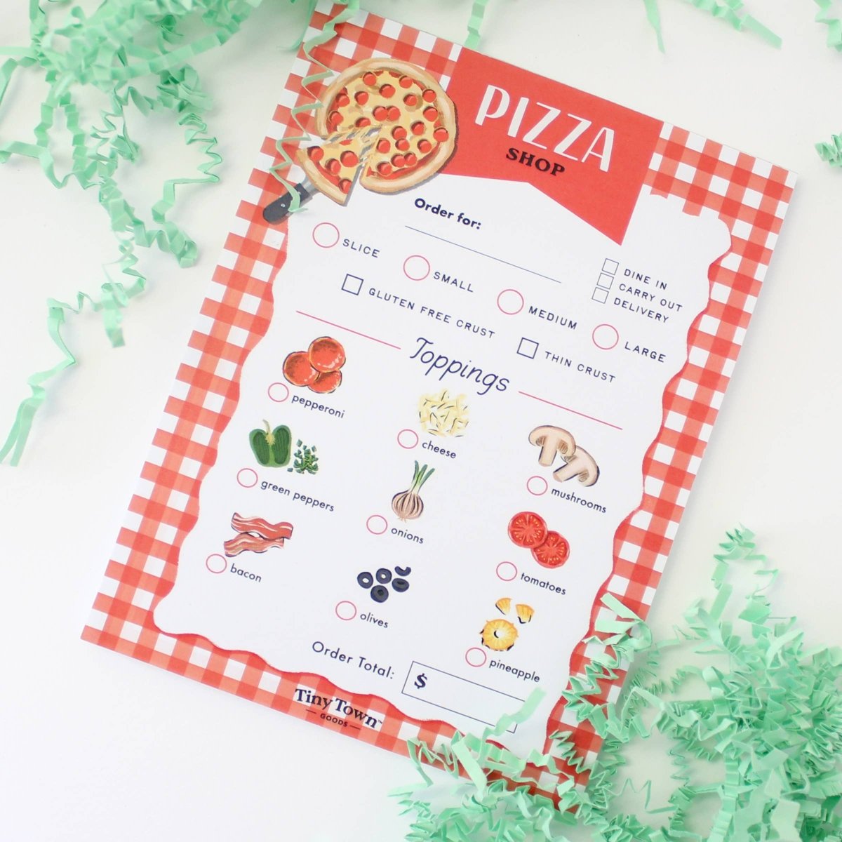 Tiny Town™ Play Notepad - Pizza Shop - Inklings Paperie Toy sold by Rosebud & Jo