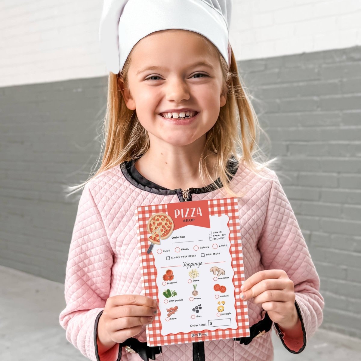 Tiny Town™ Play Notepad - Pizza Shop - Inklings Paperie Toy sold by Rosebud & Jo