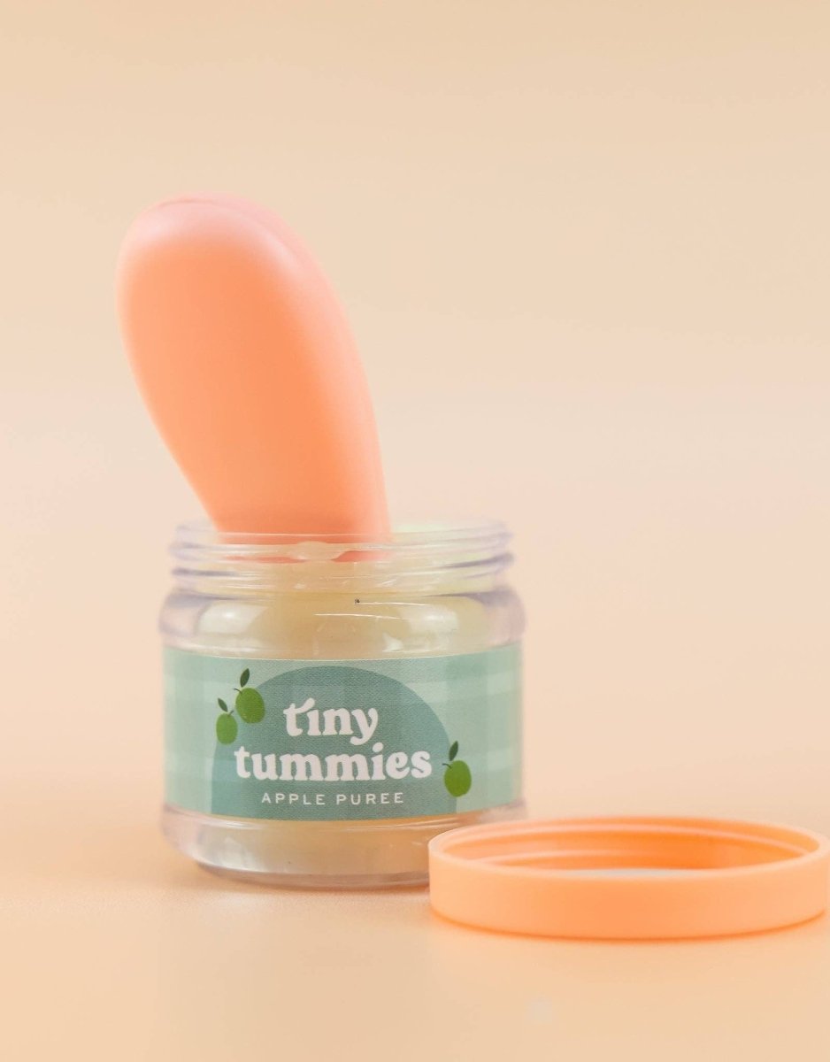 Tiny Tummies Apple Puree Doll Jar & Spoon Set - Tiny Harlow - North America Toys sold by Rosebud & Jo