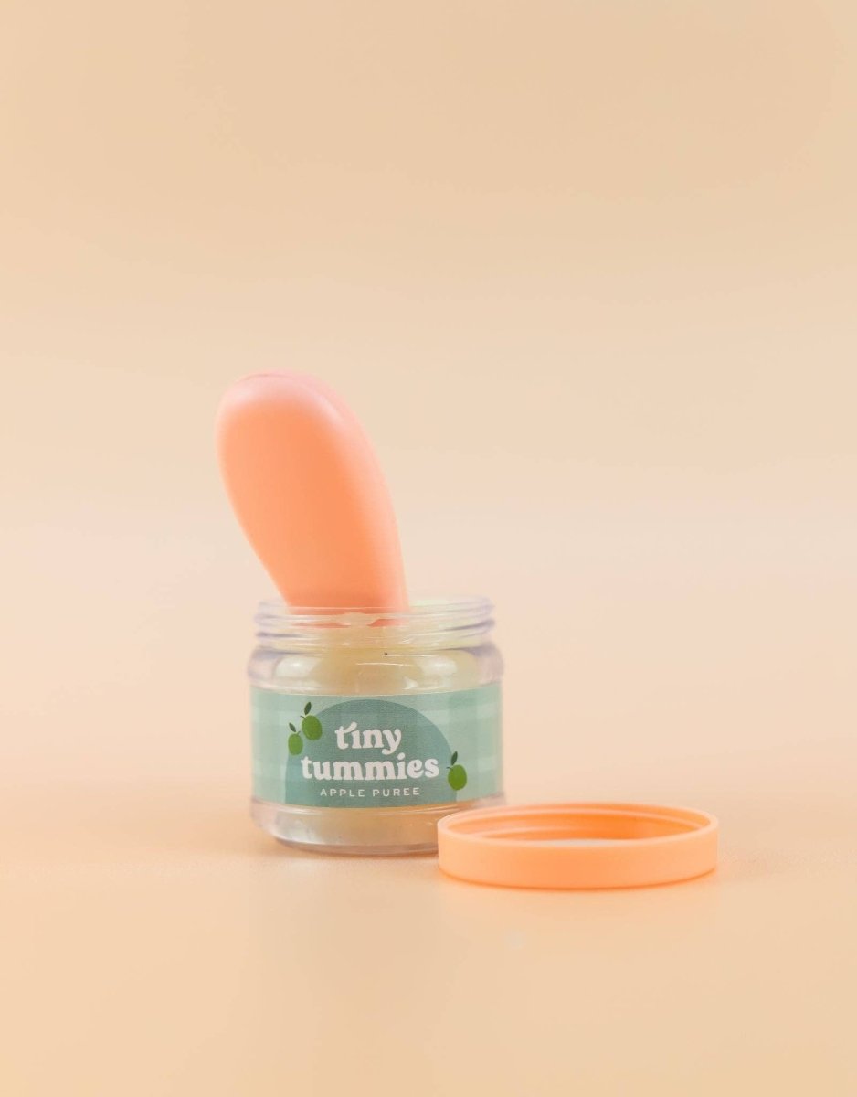 Tiny Tummies Apple Puree Doll Jar & Spoon Set - Tiny Harlow - North America Toys sold by Rosebud & Jo
