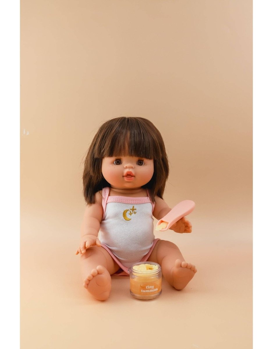 Tiny Tummies Banana Food Jar & Spoon Set - Tiny Harlow - North America Toys sold by Rosebud & Jo