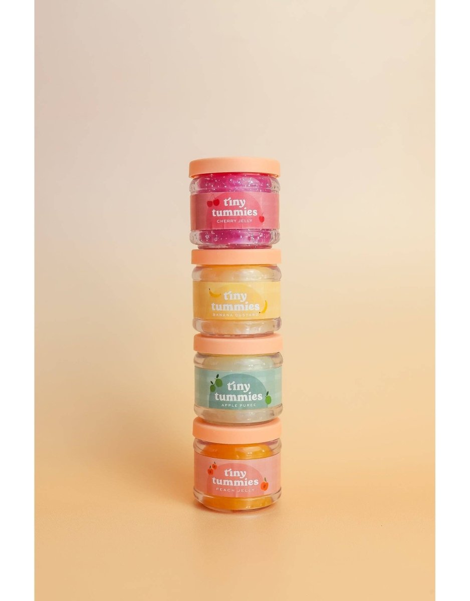 Tiny Tummies Banana Food Jar & Spoon Set - Tiny Harlow - North America Toys sold by Rosebud & Jo