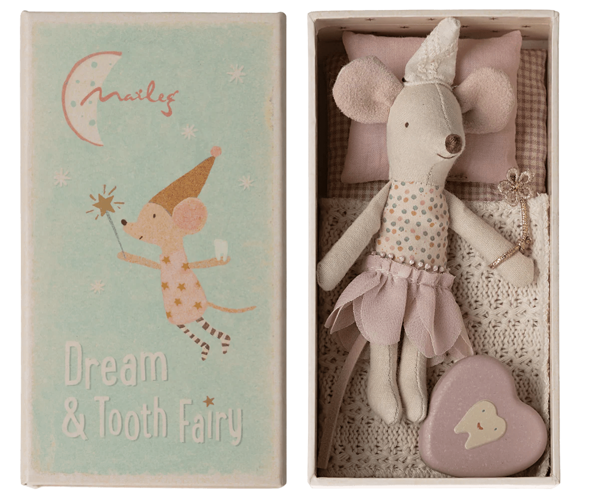 Tooth Fairy Mouse, Little Sister in Match Box - Maileg Toy sold by Rosebud & Jo