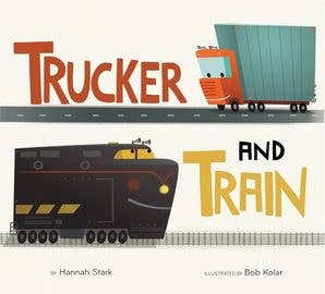 Trucker and Train – Board Book About Bullying, Kindness & Teamwork by Hannah Stark - HarperCollins Book sold by Rosebud & Jo