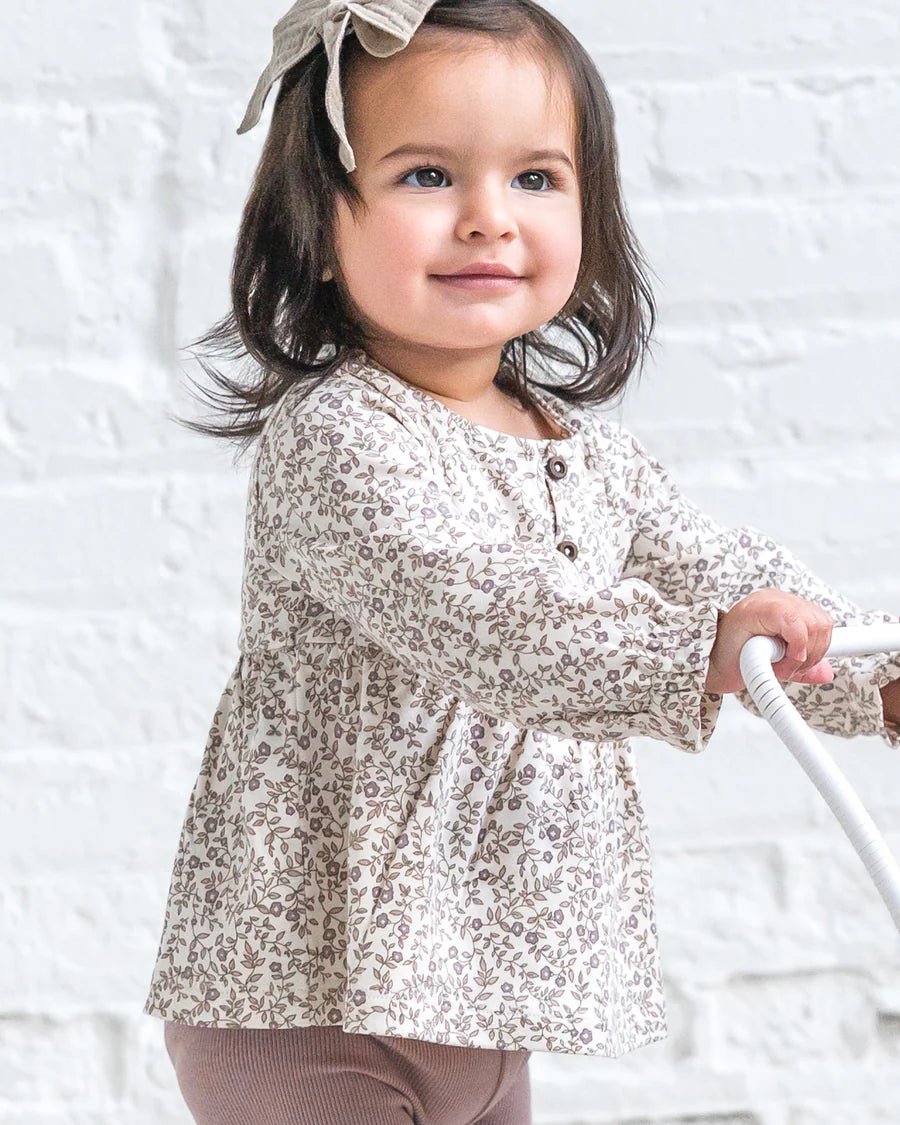 Trudy Button Long Sleeve Top - Colored Organics Baby & Toddler Clothing sold by Rosebud & Jo