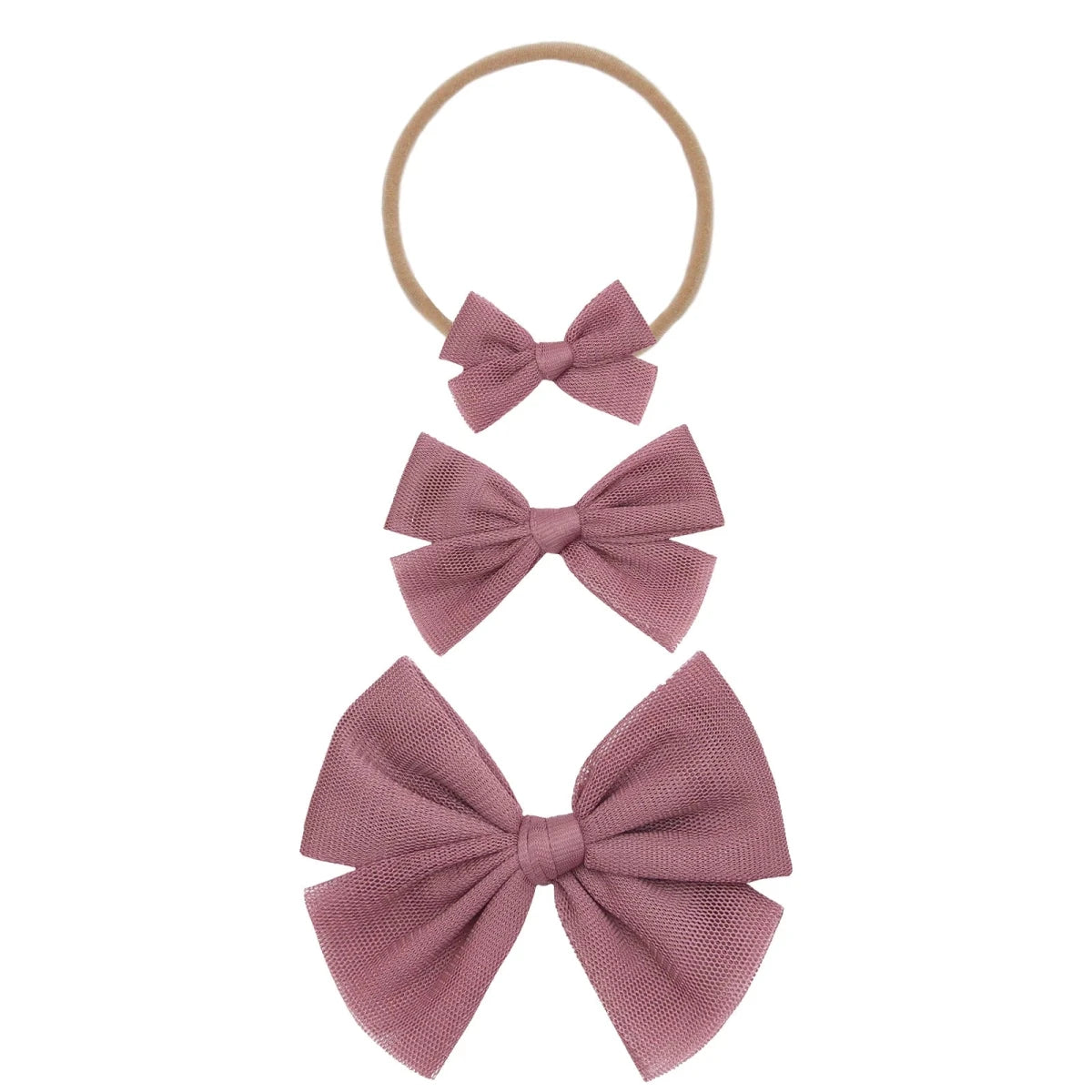 Tulle Bow Headband - Iris - Lou Lou & Company Hair Accessories sold by Rosebud & Jo