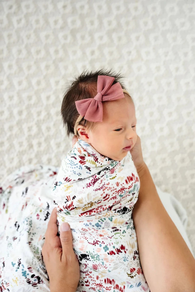 Tulle Bow Headband - Rose - Lou Lou & Company Hair Accessories sold by Rosebud & Jo