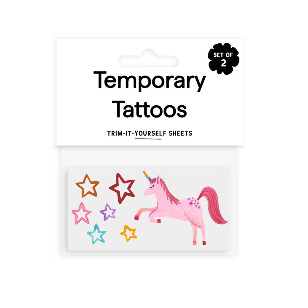 Unicorn Party Temporary Tattoos - Saint Tattoos Toy sold by Rosebud & Jo