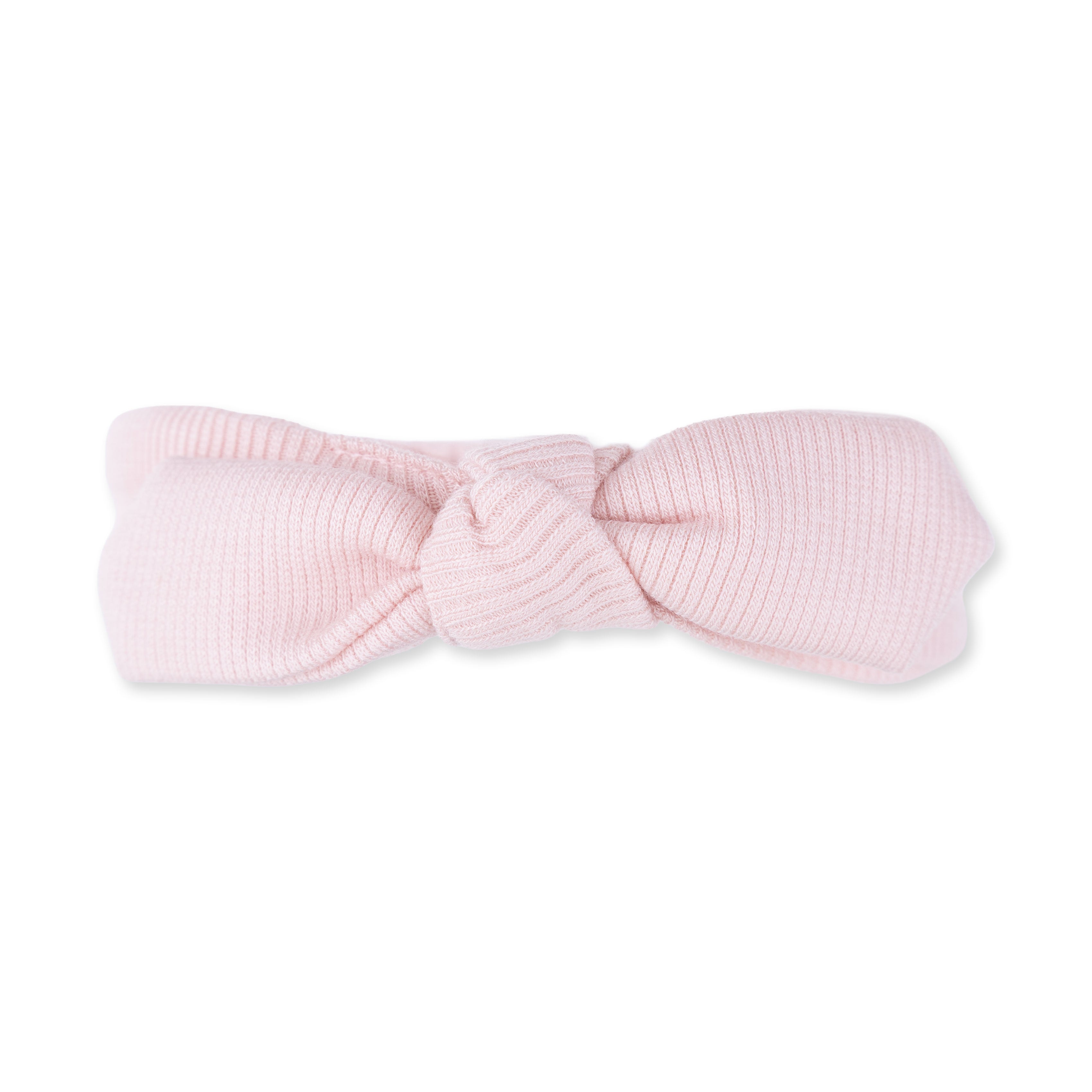 Solid Veiled Pink Rib - Knot Headband