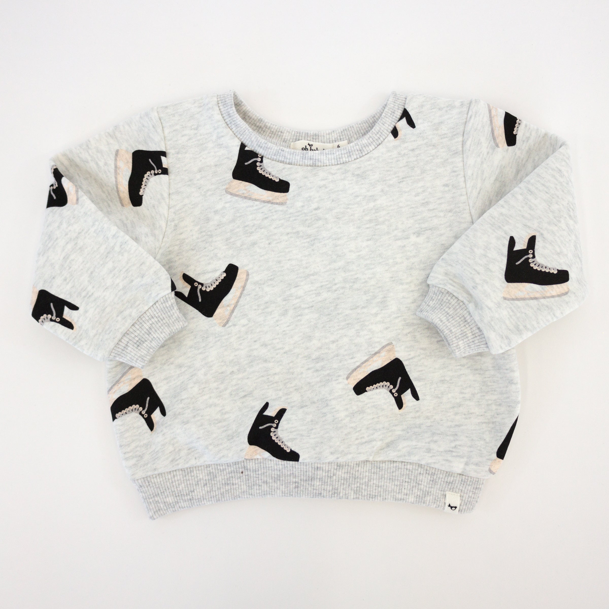 Hockey Skate Print Brooklyn Sweatshirt