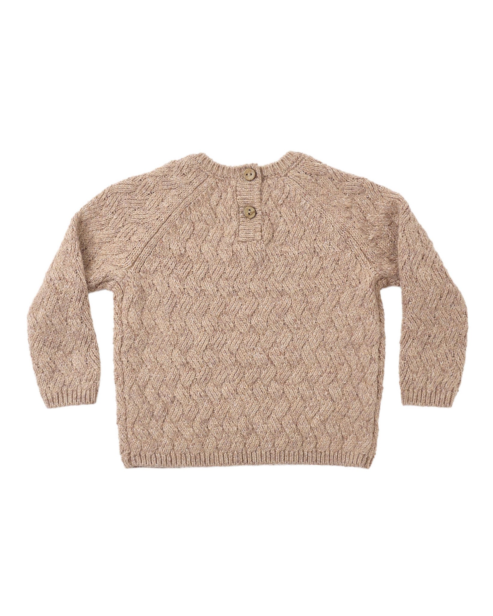 Beige knitted sweater on a white background
