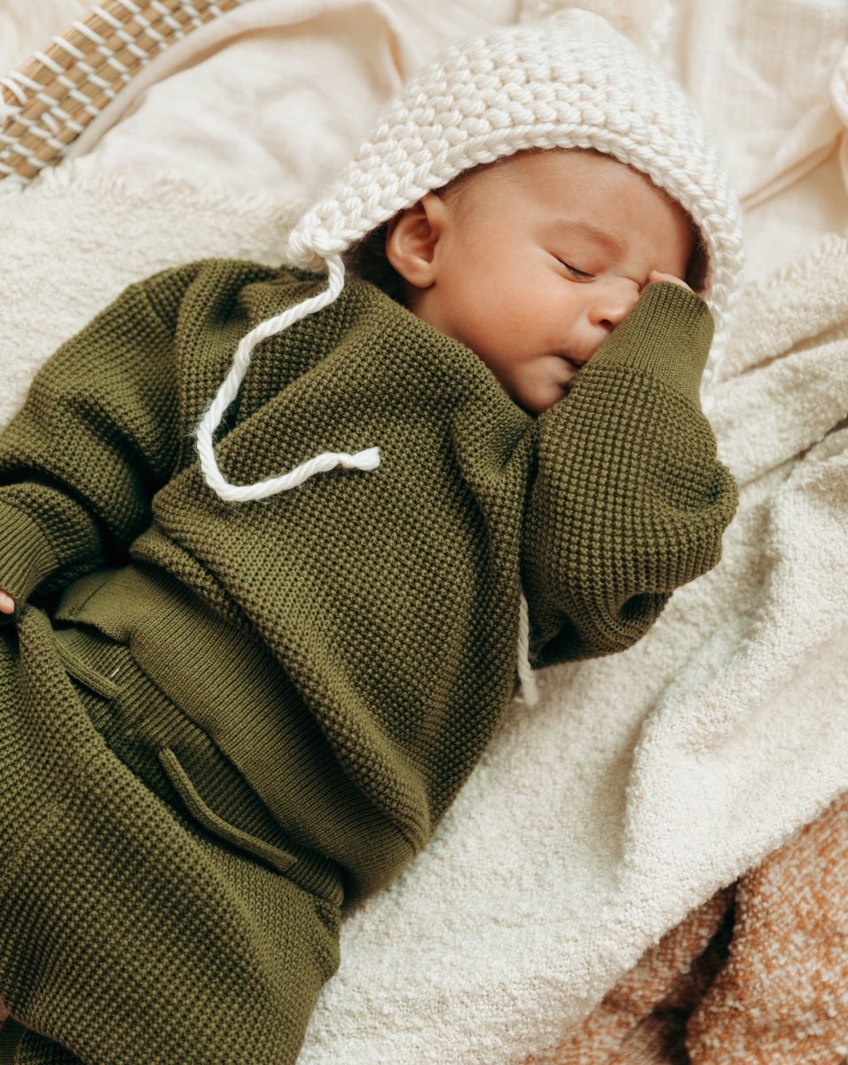 Waffle Knit Sweater - Dear Hayden Baby & Toddler Clothing sold by Rosebud & Jo