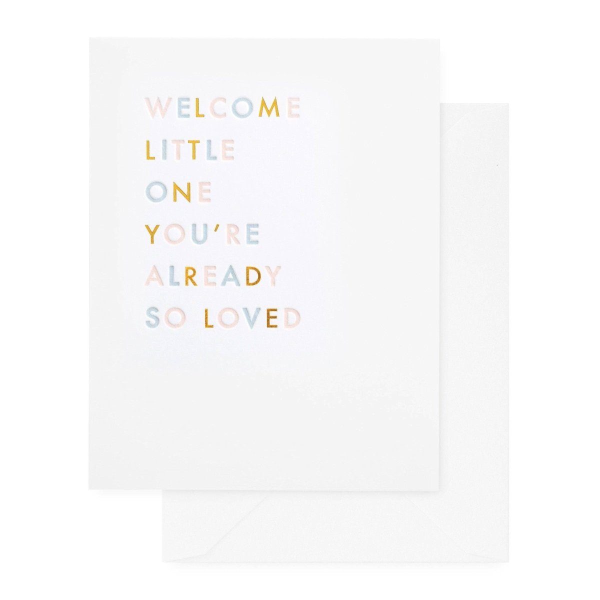 Welcome Little One Card - Sugar Paper Card sold by Rosebud & Jo