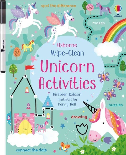 Wipe - Clean Unicorn Activities - HarperCollins Books sold by Rosebud & Jo