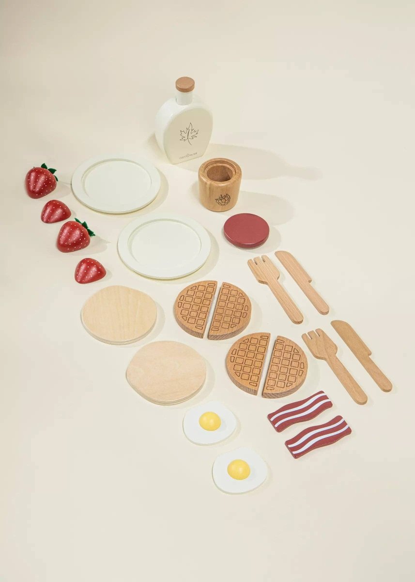 Wooden Brunch Playset - Coco Village Toys sold by Rosebud & Jo