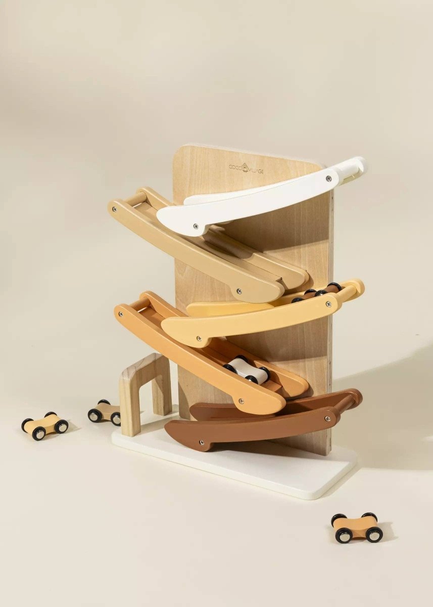 Wooden Car Glider Track - Coco Village Toys sold by Rosebud & Jo