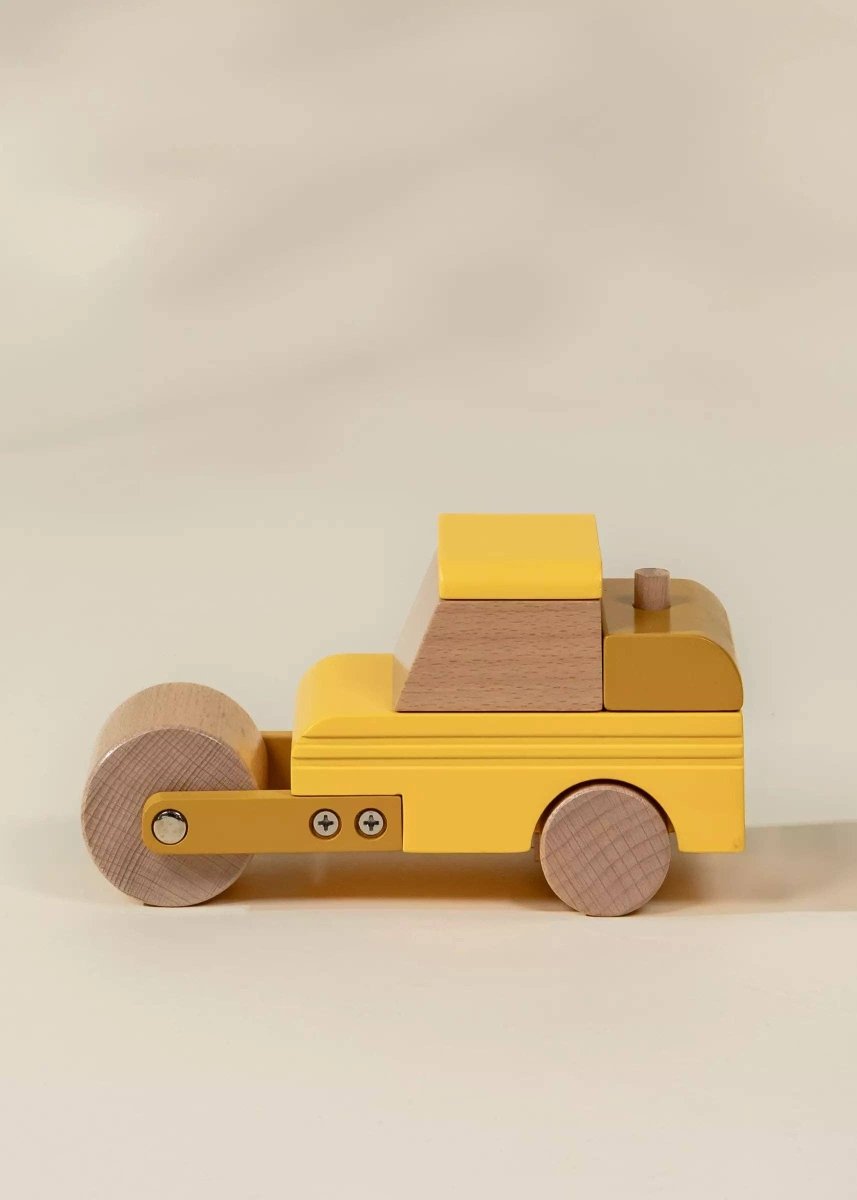 Wooden Construction Vehicle - Compactor - Coco Village Toys sold by Rosebud & Jo