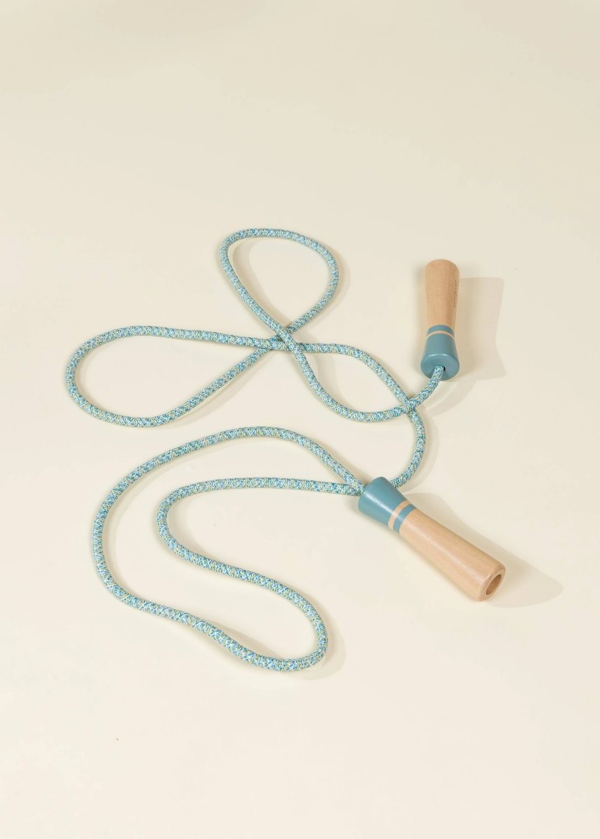 Wooden Handle Skipping Rope – Ocean Twist - Coco Village Toys sold by Rosebud & Jo