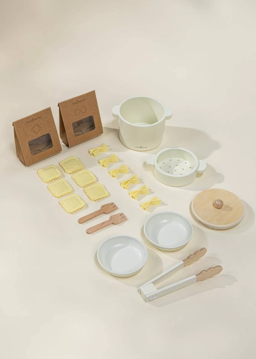 Wooden Pasta Playset - Coco Village Toys sold by Rosebud & Jo
