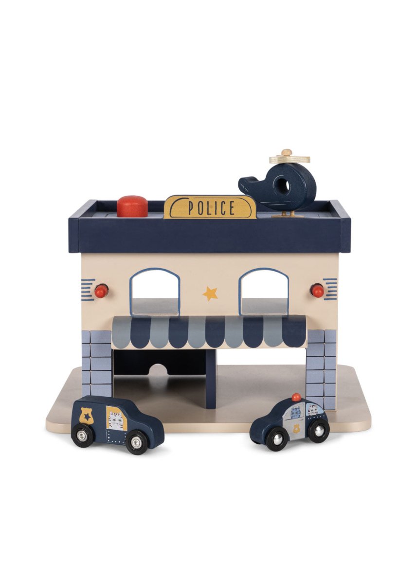 Wooden Police Station Playset - Konges Sløjd A/S Toys sold by Rosebud & Jo