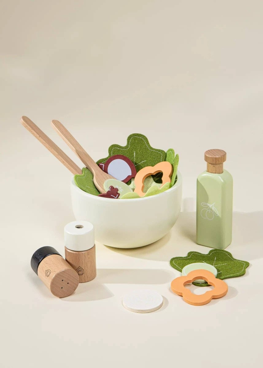 Wooden Salad Playset - Coco Village Toys sold by Rosebud & Jo