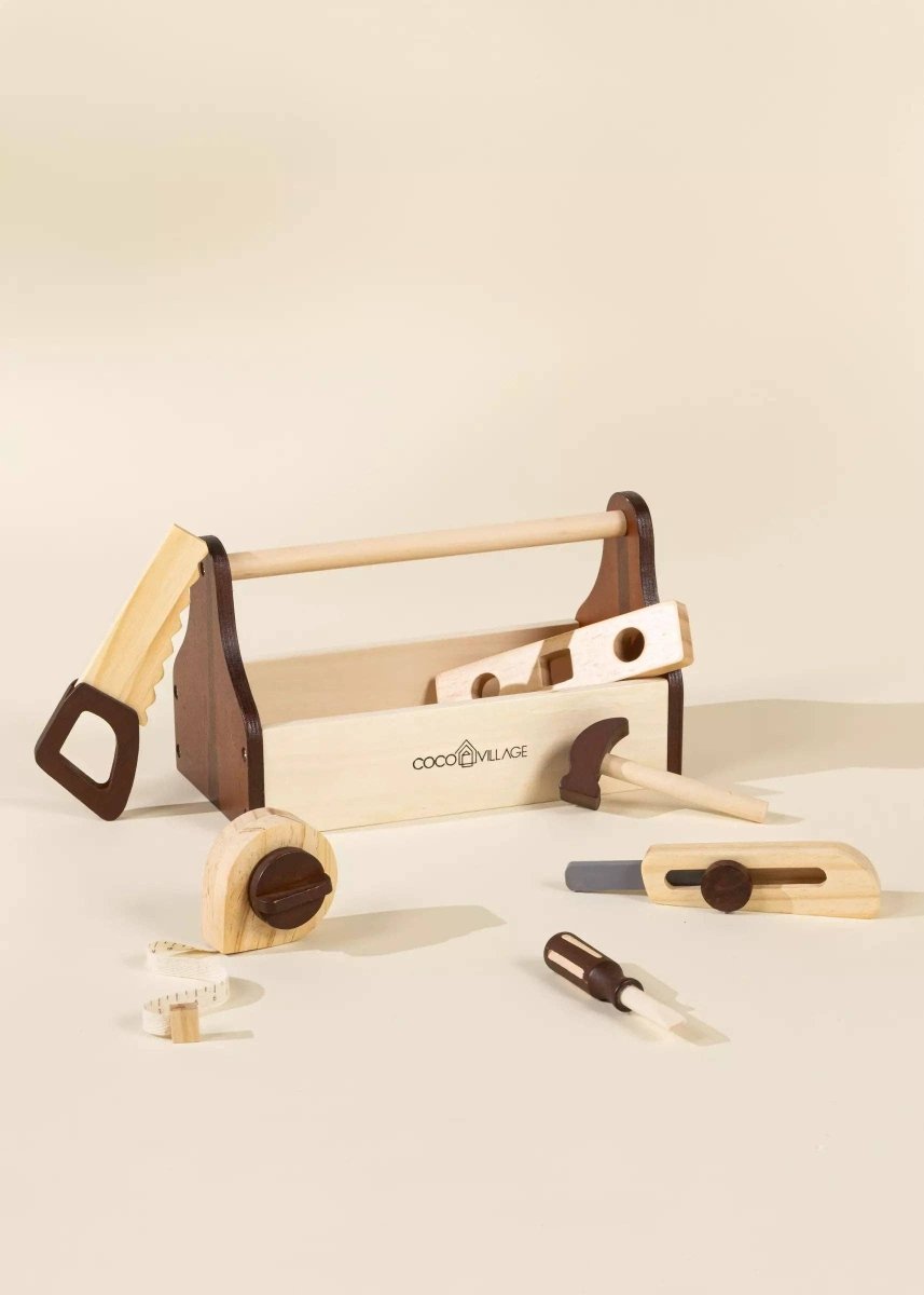 Wooden Tool Playset - Coco Village Toys sold by Rosebud & Jo