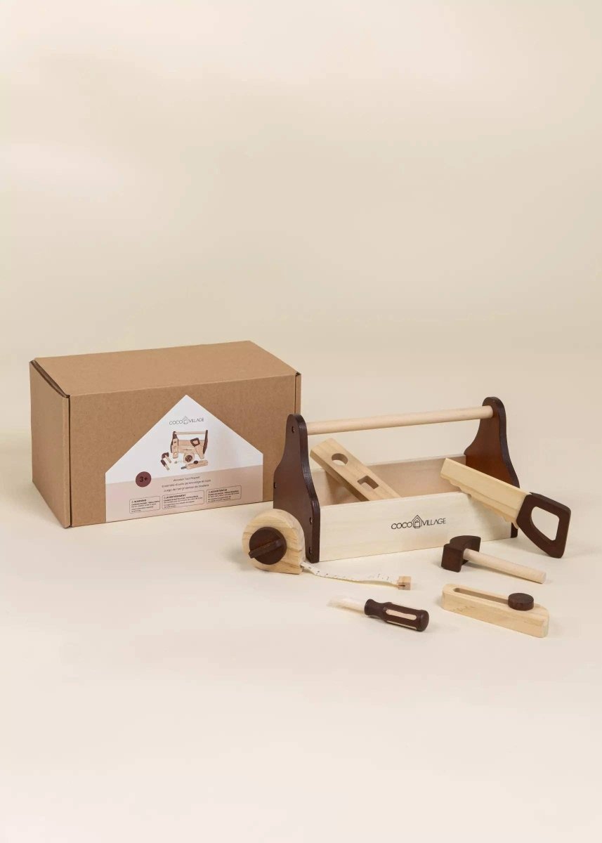 Wooden Tool Playset - Coco Village Toys sold by Rosebud & Jo