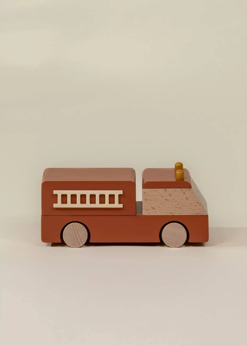 Wooden Vehicle - Fire Truck - Coco Village Toys sold by Rosebud & Jo