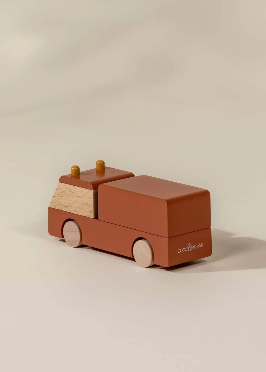 Wooden Vehicle - Fire Truck - Coco Village Toys sold by Rosebud & Jo