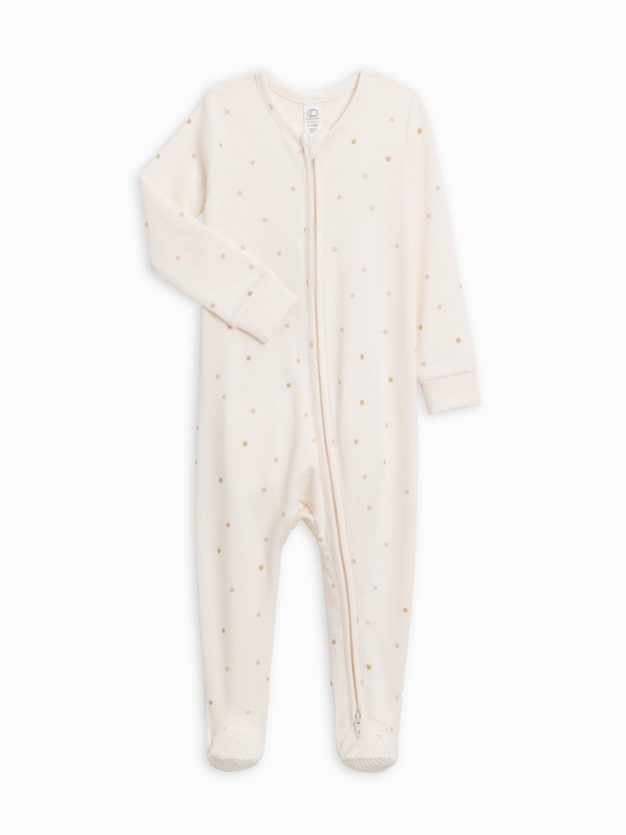 Organic Baby Peyton Zipper Sleeper - Colored Organics sold by Rosebud & Jo